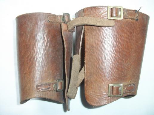 UNUSUAL WW2 (?) HOME GUARD LEATHER GAITERS