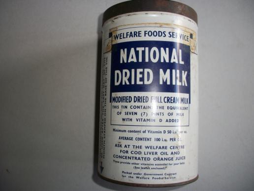 WW2 (?) HOME FRONT NATIONAL DRIED MILK TIN