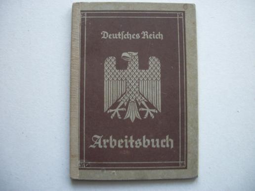 THIRD REICH PERIOD  GERMAN ARBEITSBUCH