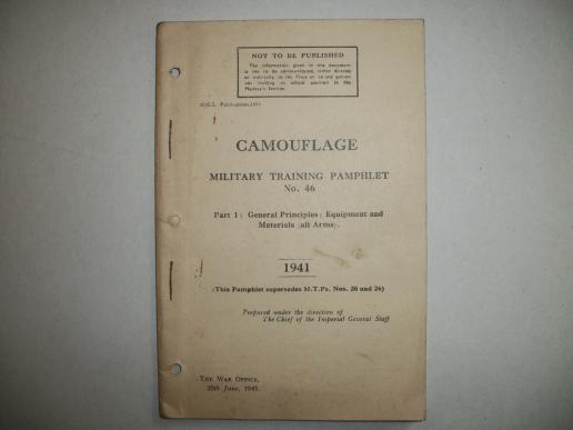 WW2 HOME GUARD INSTRUCTION MANUEL No.46 CAMOUFLAGE