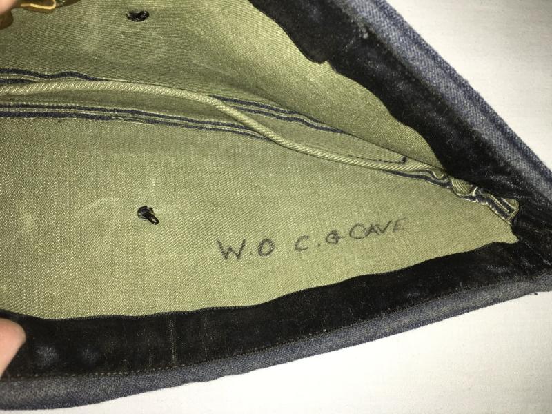 NAMED WW2 RAF OFFICERS SIDE CAP POSS CASUALTY