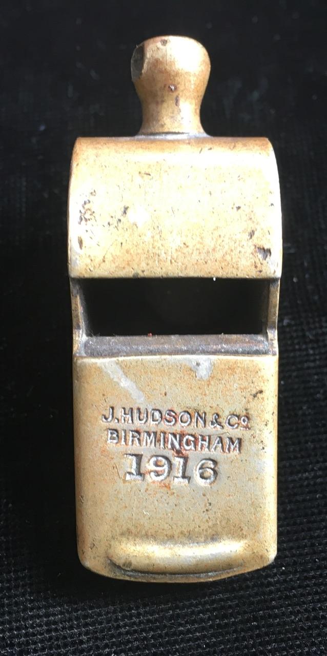 1916 DATED HUDSON & Co PEA WHISTLE