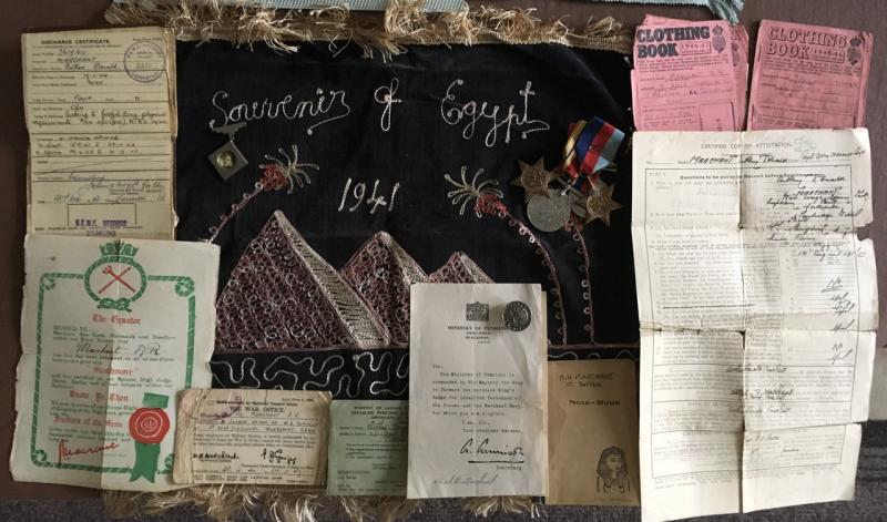 WW2 AFRICA STAR MEDAL & PAPERWORK GROUPING