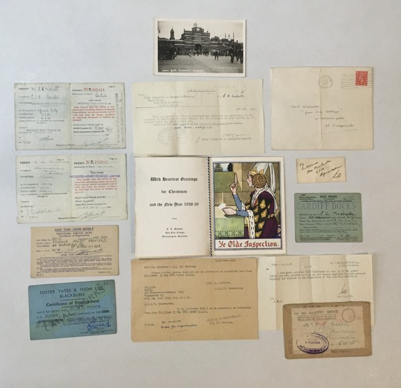 SMALL LOT OF WW2 DOCS , PASSES INSPECTORATE OF ARMAMENTS