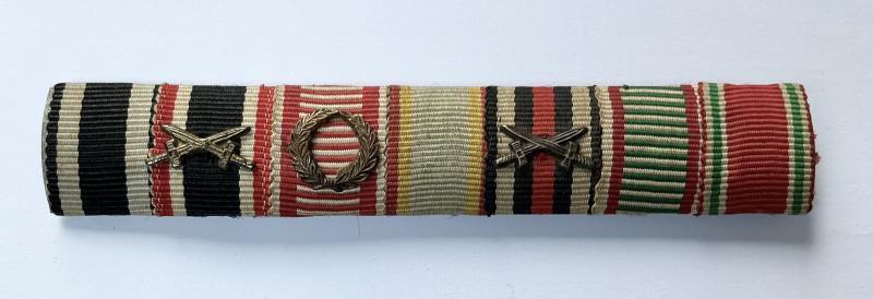 SEVEN PLACE WW1 WW2 GERMAN RIBBON BAR