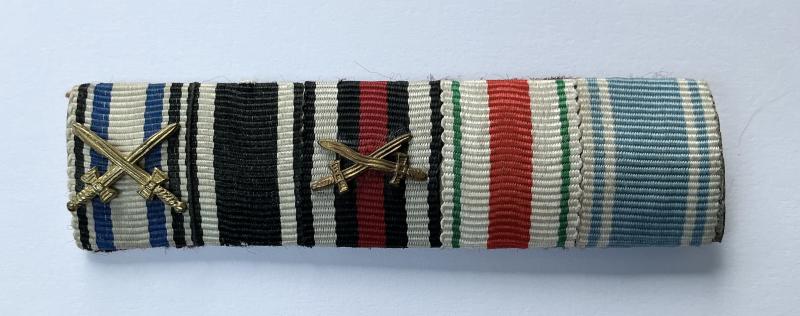FIVE PLACE IMPERIAL GERMAN MEDAL BAR