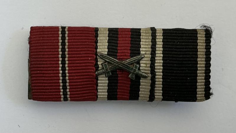 REVERSE MOUNTED WW1-WW2 GERMAN RIBBON BAR