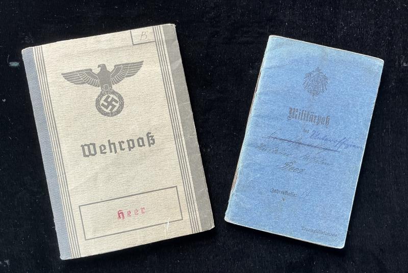 WWI / WW2 GERMAN WEHRPASS MILITARPASS GROUPING
