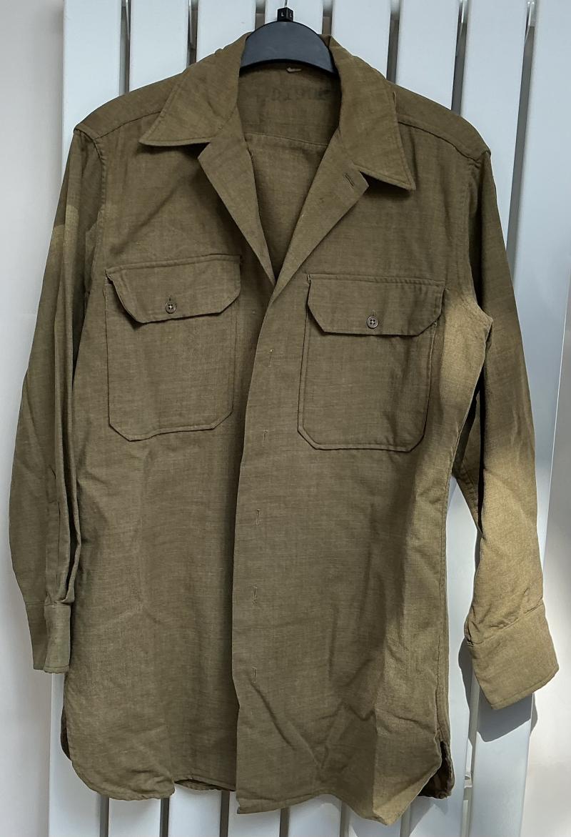 WW2 US WOOL SHIRT WITH GAS FLAP