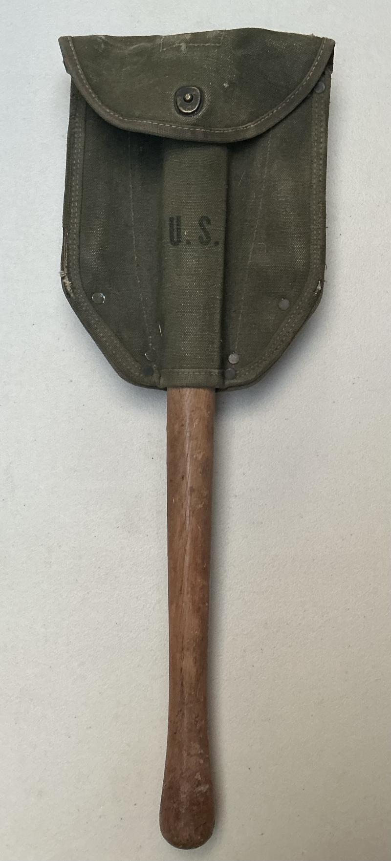1944 DATED US FOLDING SPADE & COVER