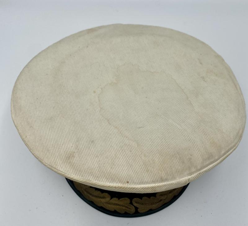 NAMED WW2 ROYAL NAVAL OFFICERS CAP