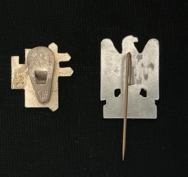 2 X ITALIAN FASCIST FUND RASING BADGES