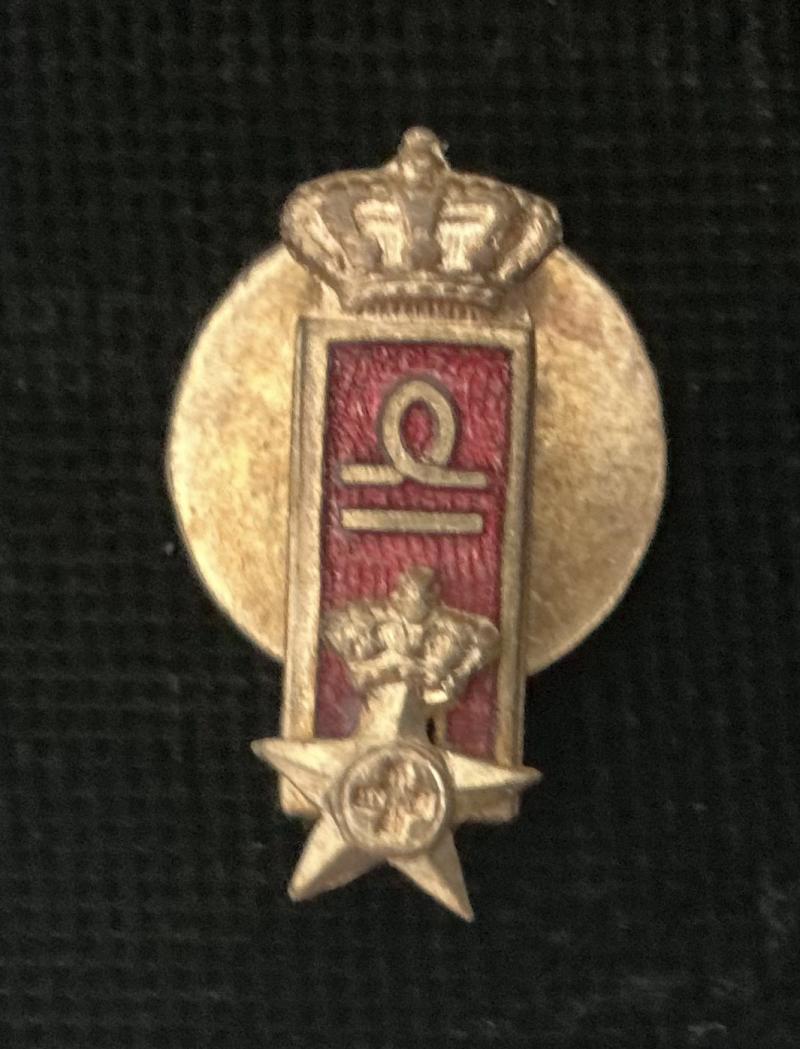ROYAL ITALIAN ARMY RANK BUTTON HOLE BADGE