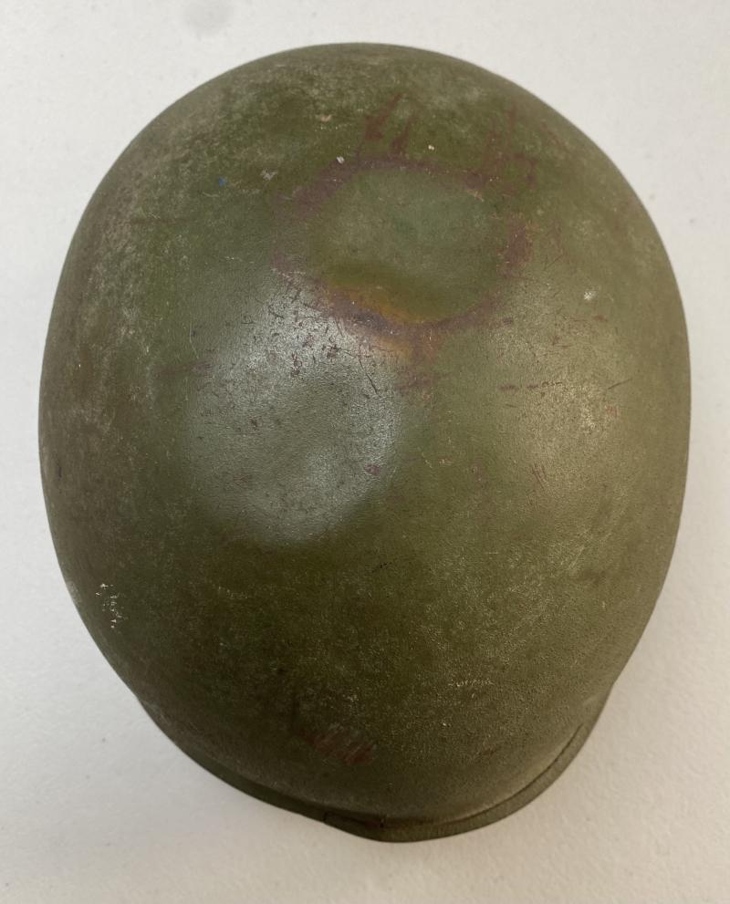 BATTLE DAMAGED US M1 HELMET - VIETNAM
