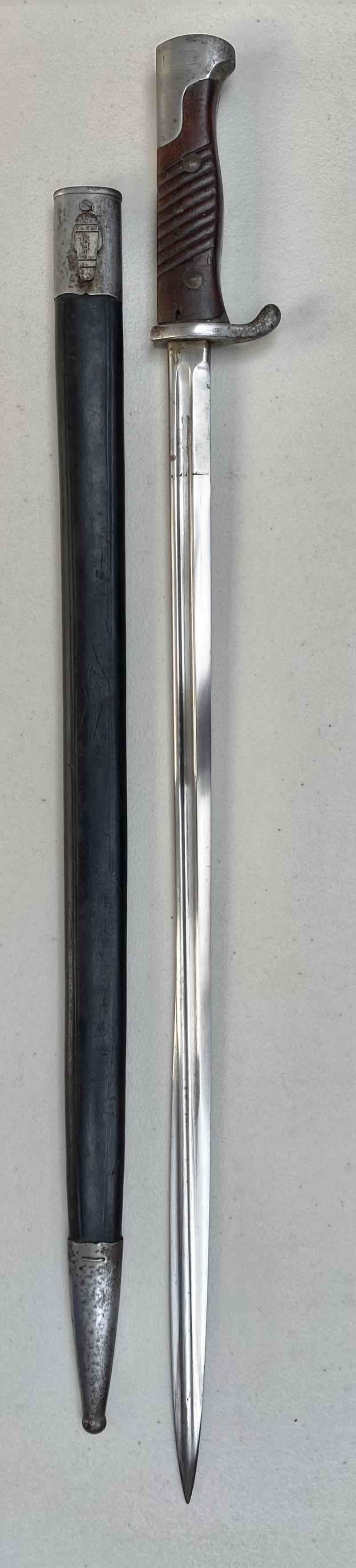 PERUVIAN 1898/09 PATTERN QUILL BACK BAYONET