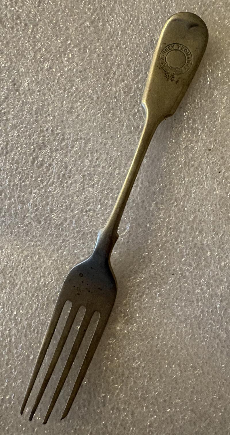 BENARES SILVER PLATE SURREY YEOMANRY FORK