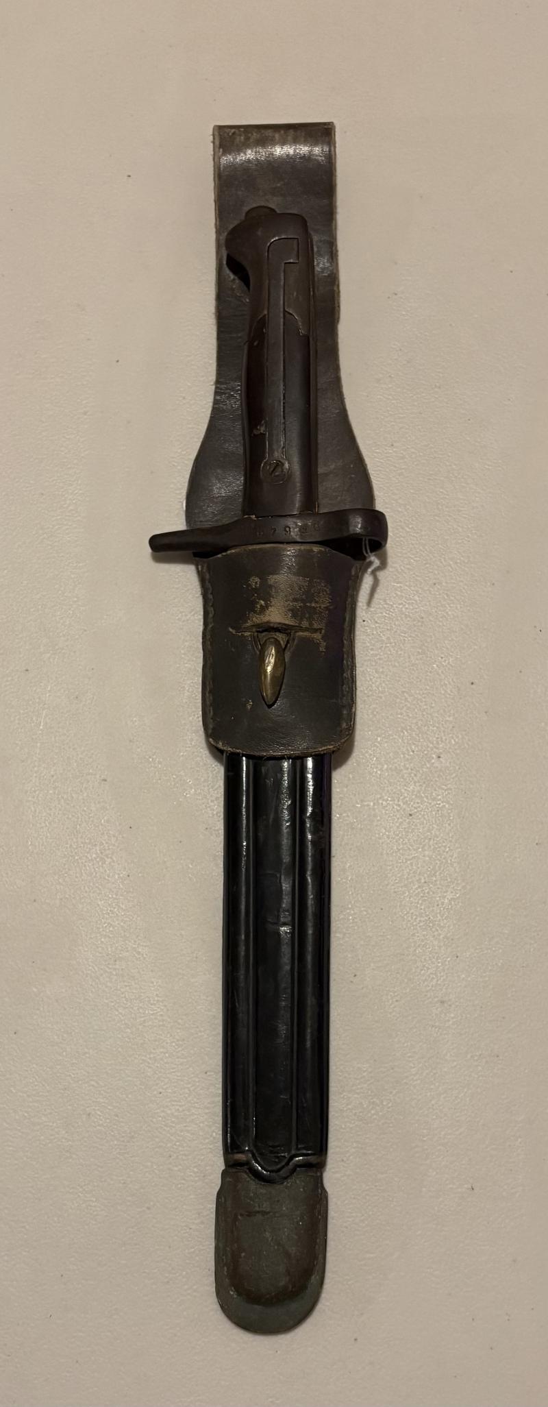 ITALIAN 1870/15 PATTERN BAYONET & FROG